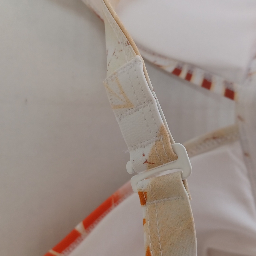 Rhythm Trangle Bikini Top Color White W/ Tropical… - image 7